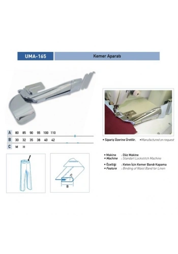 Lastikli Kemer Apara 85mm-32mm / UMA-165