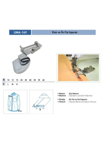 Etek ve Ön Pat Apara 12mm / UMA-169