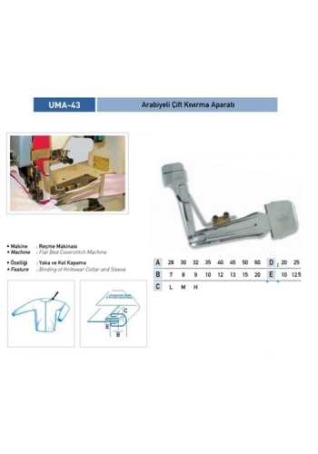 Arabiye Çift Kıvırma Apara 30x8mm / UMA-43