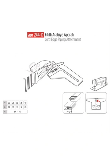 Fitilli Arabiye Apara 20x10mm / APR 244-D