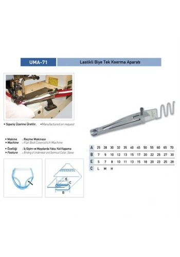 Lastikli Biye Tek Kıvırma Aparatı 25x8 / UMA-71