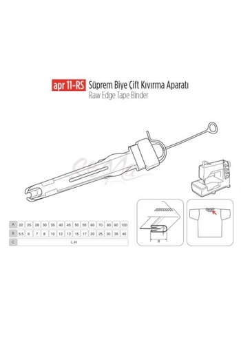 Biye Tek Kıvırma Apara 35x13mm / APR 6-R