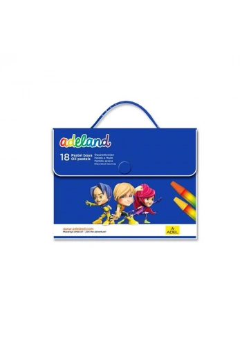 Adalend Çantalı Pastel Boya 18 Renk