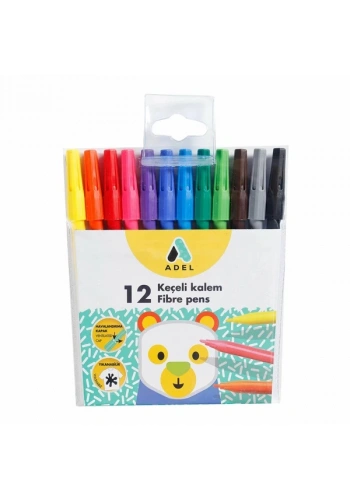 ADEL 12 RENK KEÇELİ KALEM TAKIM 213001