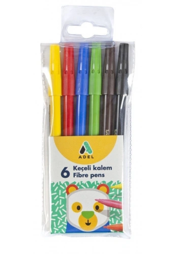ADEL 6 RENK KEÇELİ KALEM TAKIM 20222001