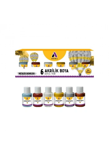 Adel Akrilik Boya Metalik 6x25 ml