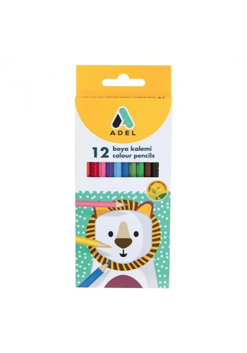 Adel Karton Kutu Boya Kalemi 12 Renk Tam Boy 2112315001