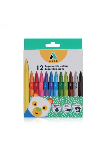 Adel Keçeli Kalem 12 Renk Ergo 2220225000