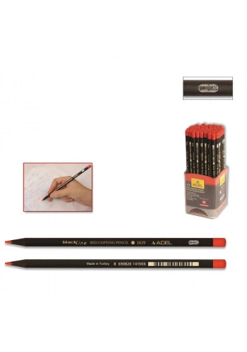 ADEL KIRMIZI KOPYA KALEMİ SİYAH LATA 1419001 72 Lİ