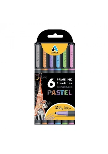 ADEL Prime Fineliner 6’lı Pastel 2201000101000