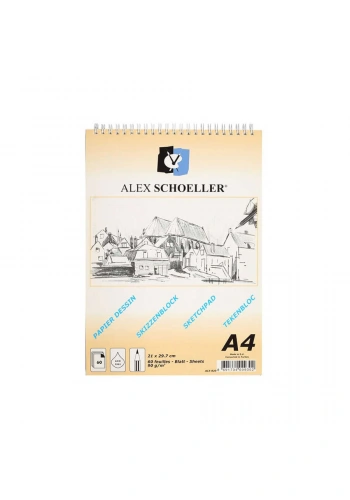 Alex Schoeller Spiralli Dik Eskiz Blok A4 60 Yaprak 90 gr