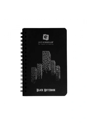 Alex Schoeller Spiralli Polipropilen Kapak Defter A4 Siyah