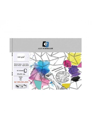 Alex Schoeller Spiralli Resim Defteri 35x50 cm 120 gr 40lı