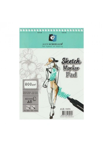 Alex Spralli Sketch-Marker Pad A5 200Gr 40’Lı Alx-0434