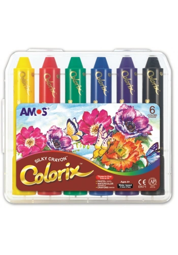 Amos Colorix 3in1 Aquarelle Pastel Boya 6 Renk CRX5PC6