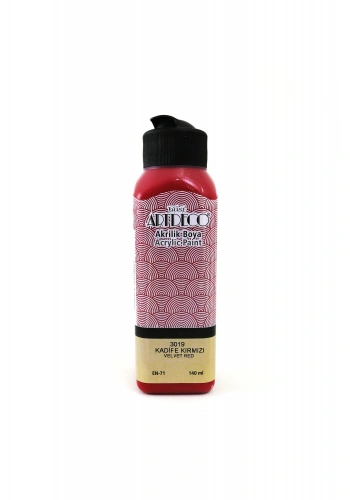 ARTDECO AKRİLİK BOYA 140 ML KADİFE KIRMIZI 070R-3019