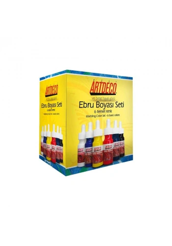 Artdeco Ebru Boyası Seti 6 Temel Renk