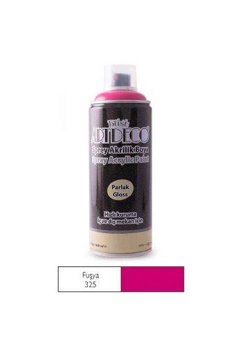 ARTDECO SPREY AKRİLİK BOYA 400 ML FUŞYA 325