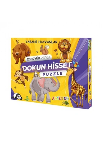 Artenino Dokun Hisset Jumbo Puzzle Yabani Hayvanlar 12 Parça