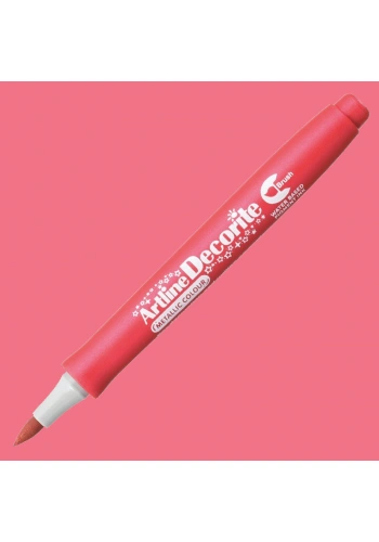 Artline Decorite Brush Marker Metalik Red