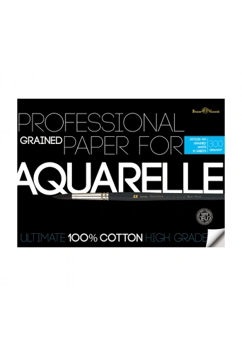 B&V %100 Pamuk Suluboya Kağıdı Dosyalı 300g A4 (21x29cm) 10 Yaprak 4-144