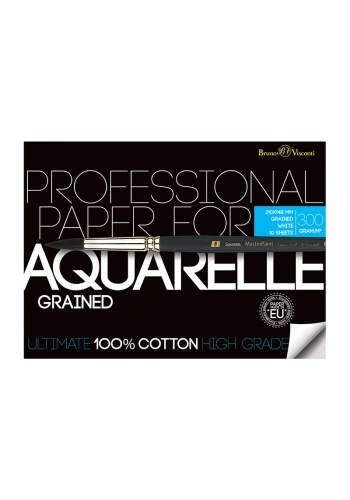 B&V %100 Pamuk Suluboya Kağıdı Dosyalı 300g A5 (14,8x21cm) 10 Yaprak 4-146