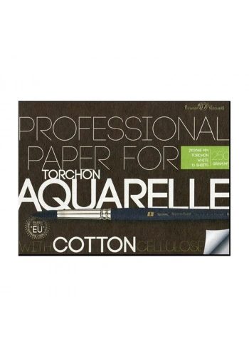 B&V Torchon Pamuk Suluboya Kağıdı Dosyalı 250g A2 (42x60cm) 10 Yaprak 4-143