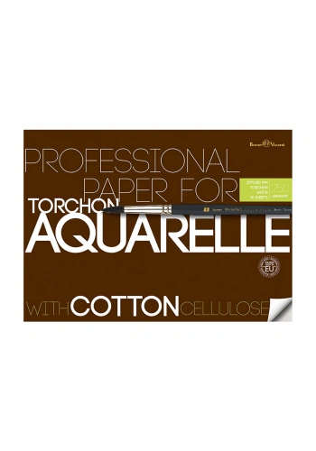 B&V Torchon Pamuk Suluboya Kağıdı Dosyalı 250g A4 (21x19cm) 10 Yaprak 4-141