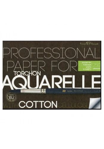 B&V Torchon Pamuk Suluboya Kağıdı Dosyalı 250g A5 (14,8x21cm) 10 Yaprak 4-140