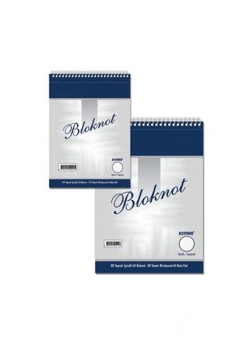 BAYINDIR A4 80 YP. KARELİ SPİRALLİ BLOKNOT