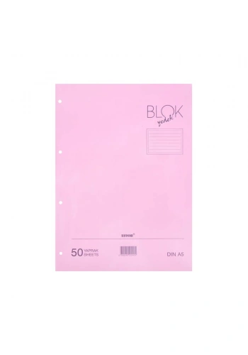 Bayındır A5 Kolej Yedek 50 Yp. Çizgili Pembe Bbn0243