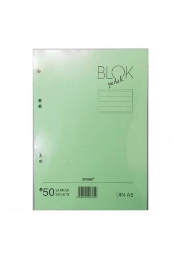 BAYINDIR A5 KOLEJ YEDEK YEŞİL ÇİZGİLİ