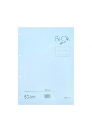 Bayındır Çizgili Klasör Yedeği A4 50 Yaprak Mavi