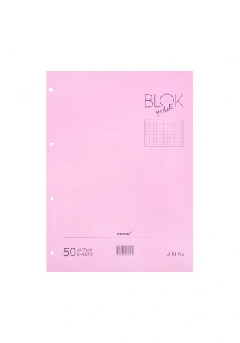 Bayındır Kareli Klasör Yedeği A5 50 Yaprak Pembe