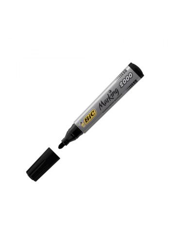 Bic 2000 Yuvarlak Uçlu Siyah Permanent Marker Kalem (Koli Kalemi)