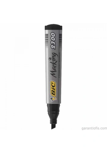 Bic 2300 Kesik Uçlu Siyah Permanent Marker Kalem