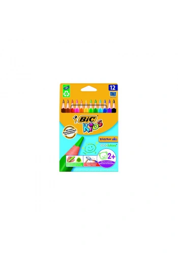 BİC EVOLUTION 12 RENK JUMBO ÜÇGEN KURU BOYA KALEMİ 82973511