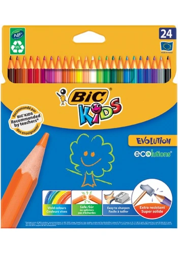 BİC EVOLUTION KURU BOYA 24 LÜ