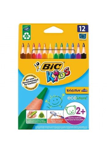 Bic Evolution Üçgen Jumbo Kuru Boya 12li