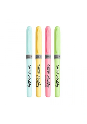 Bic Fosforlu Kalem Grip Pastel 4lü Set