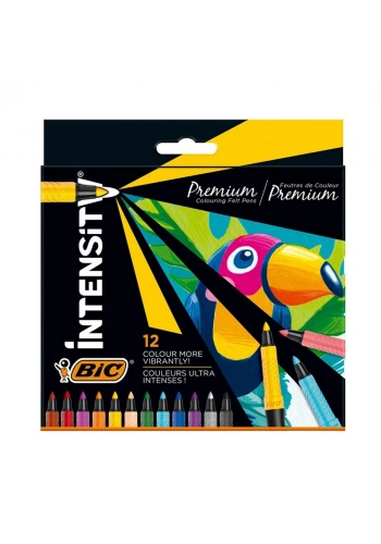 Bic İntensity Premium 12 Renk Keçeli Boya Kalemi 977891