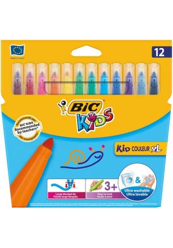 Bic Kid Couleur XL Keçeli Boya Kalemi 12 Renk 828966