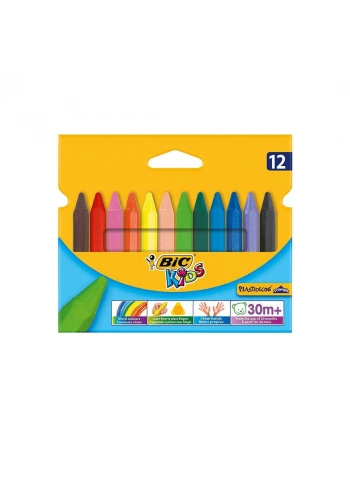 Bic Plastidecor Pastel Boya Üçgen Gövde Silinebilir 12li