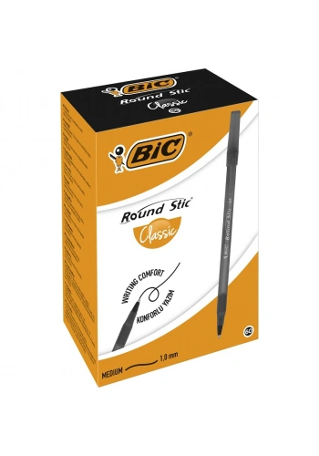 BİC ROUND STIC 60 LI SİYAH TÜKENMEZ KALEM 962665