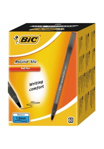 Bic Round Stic Siyah Tükenmez Kalem (60 lı Avantajlı Kutu)