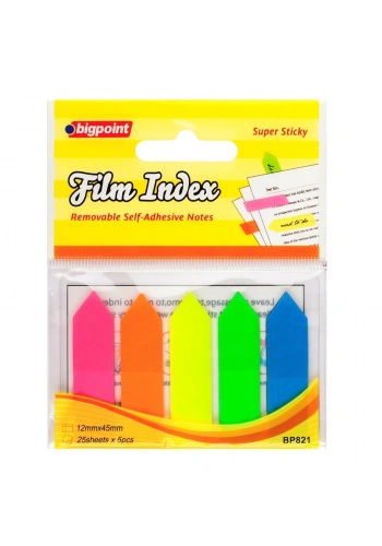 Bigpoint 5 Renk Ok Şekilli Yapışkanlı Sayfa İşaret Bandı