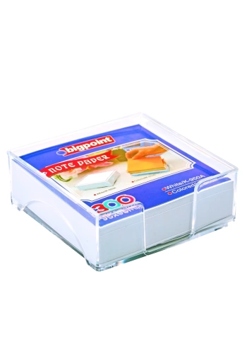 Bigpoint Akrilik Küp Notluk Dolu Beyaz 95x95mm