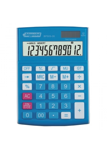 Bigpoint BP503 Hesap Makinesi Mavi (12 Hane)