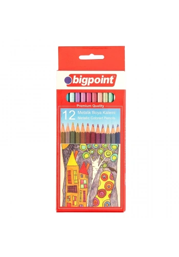 Bigpoint BP944 Metalik Kuru Boya Kalemi 12 Renk