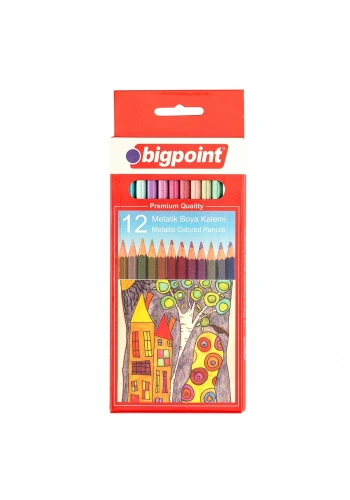 Bigpoint Metalik Kuru Boya Kalemi 12 Renk